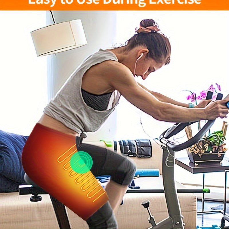 [Heated Hip Support] 3 Massagers Heated Hip Joint Support | USB Electric Heating Hip Joint Support with Vibration and Heating Settings - Revitalize Mind Body