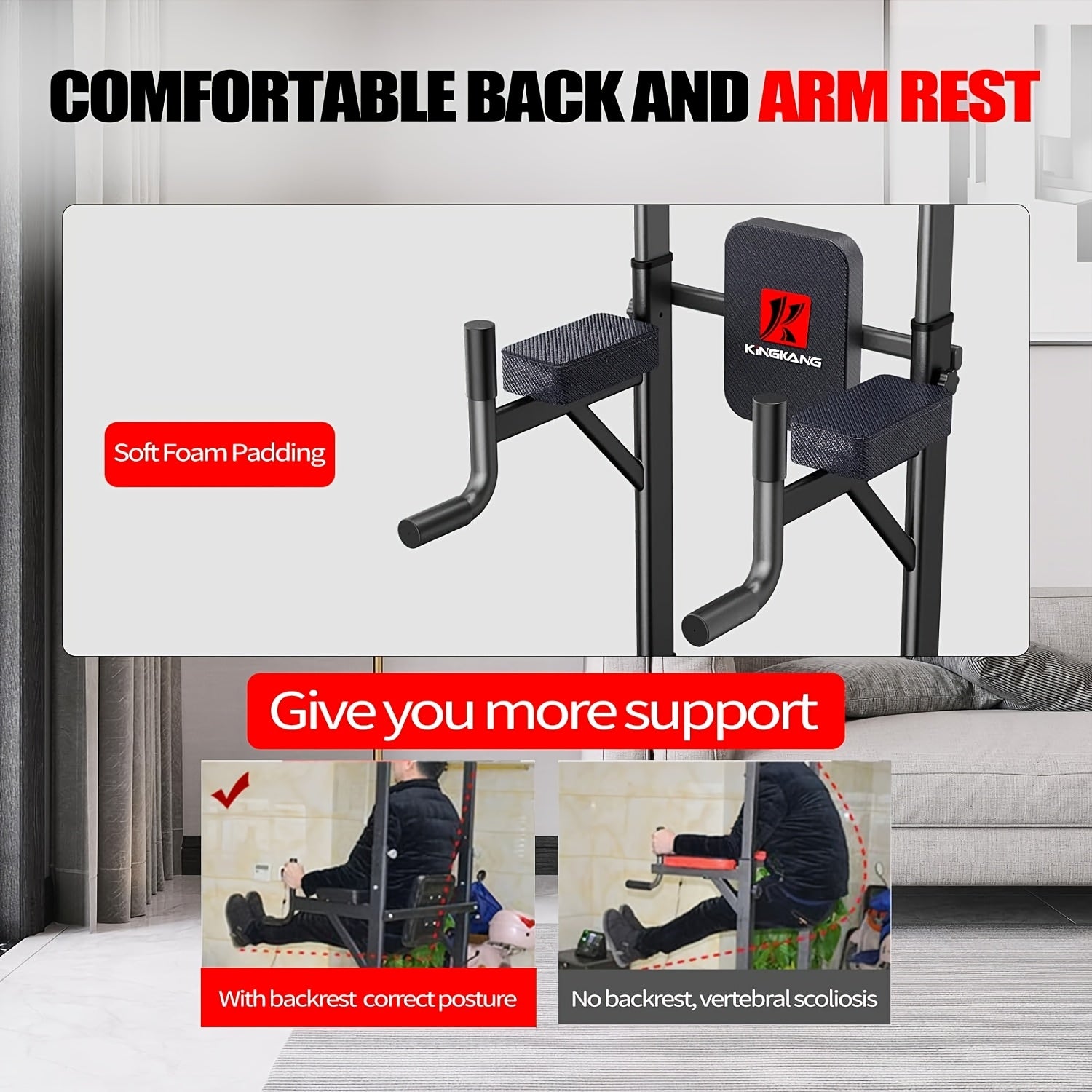 Wall Mount Multigym Station With Dip And Push Up Bars - Revitalize Mind Body