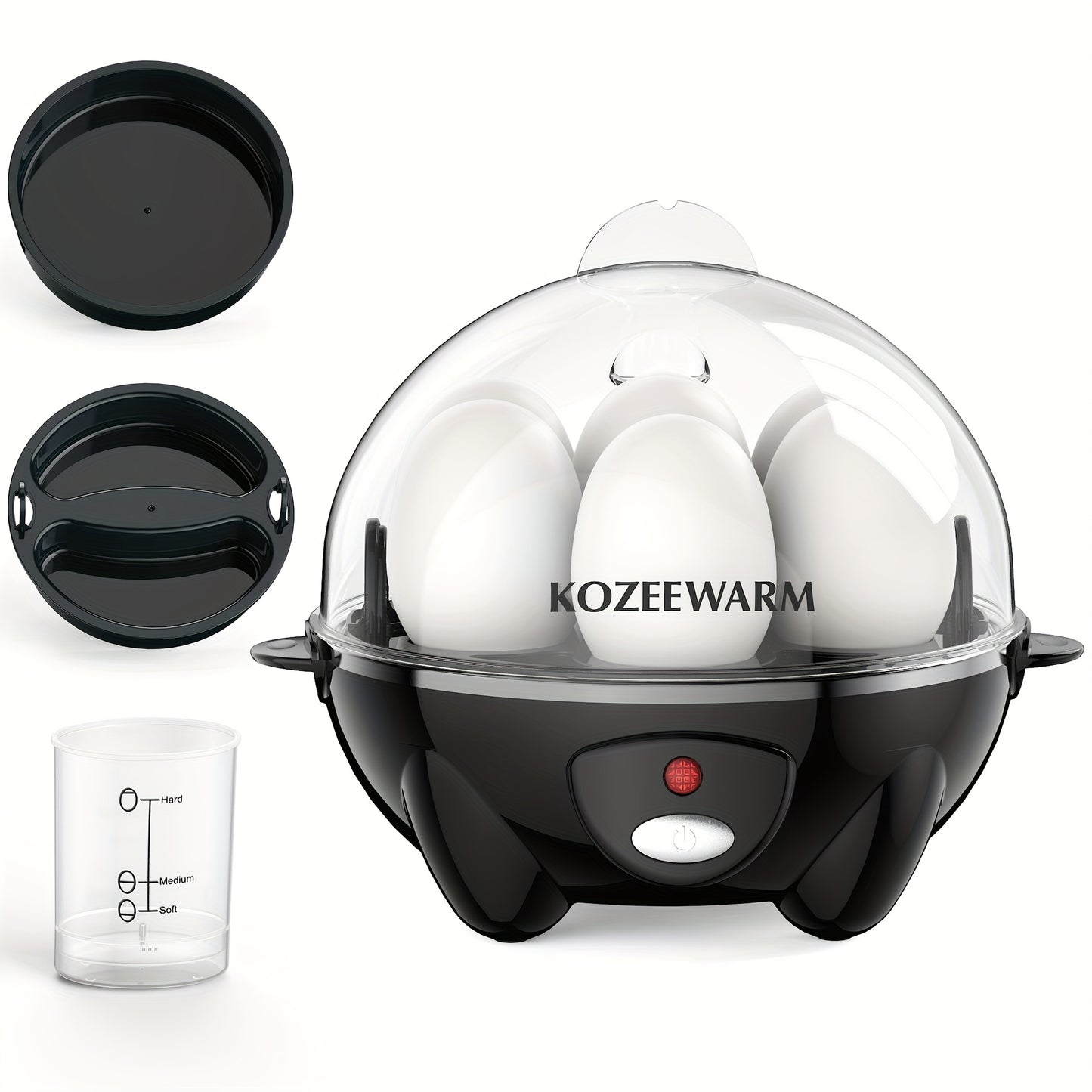 KOZEEWARM Double Layer Egg Cooker Auto Shut Off Boiled Eggs
