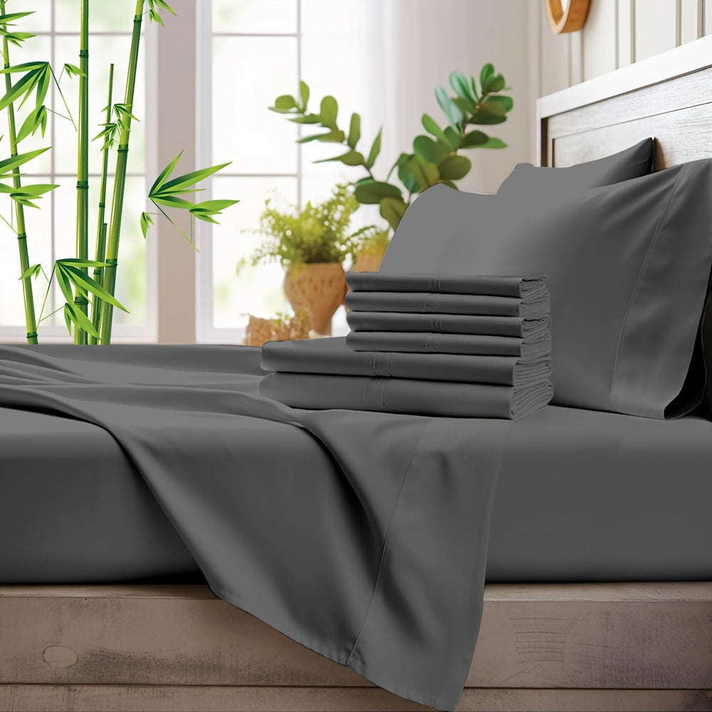 Cooling Bamboo Bed Sheet Set 2000TC Ultra Soft All Season