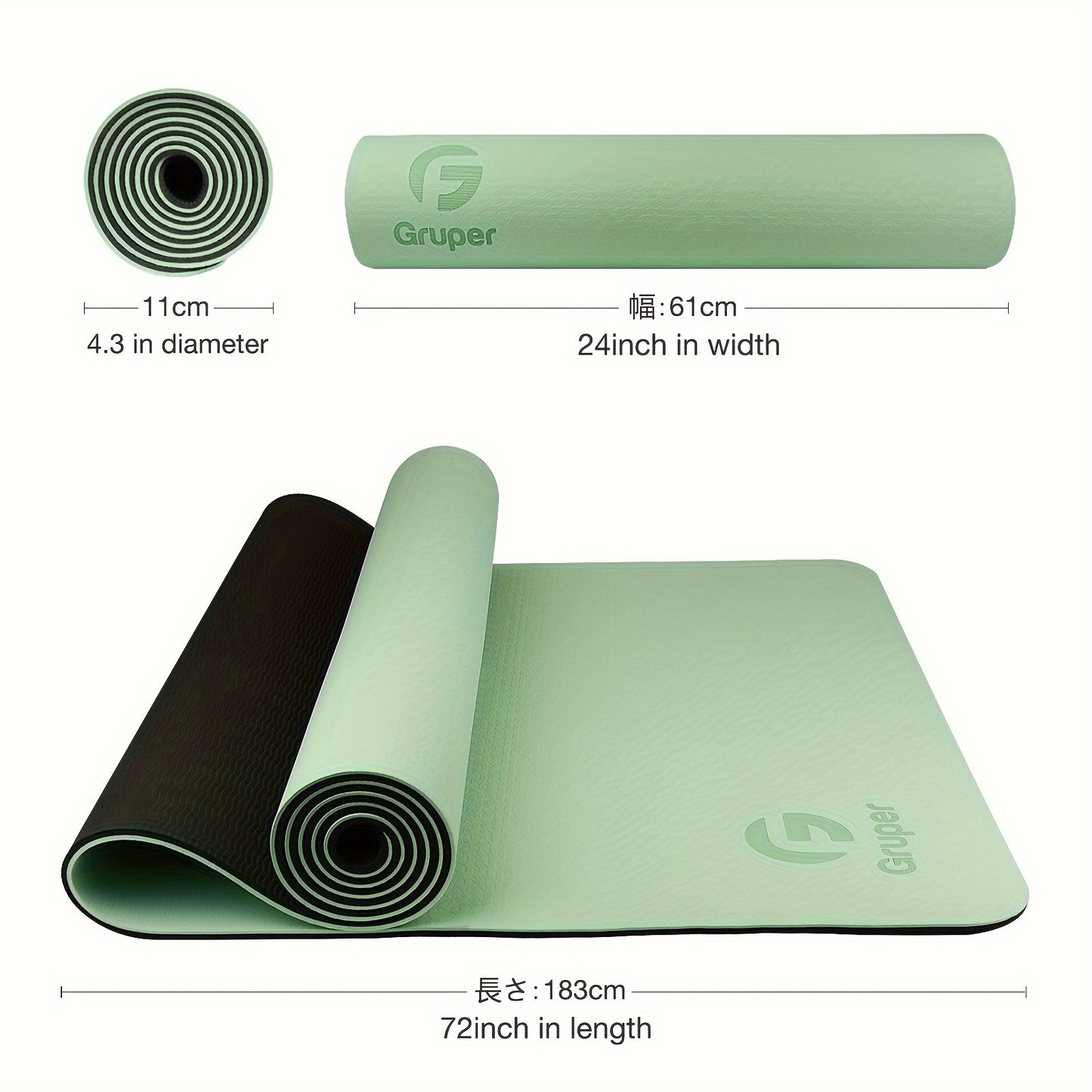 TPE Non Slip Yoga Mat For Yoga Pilates Floor Exercises
