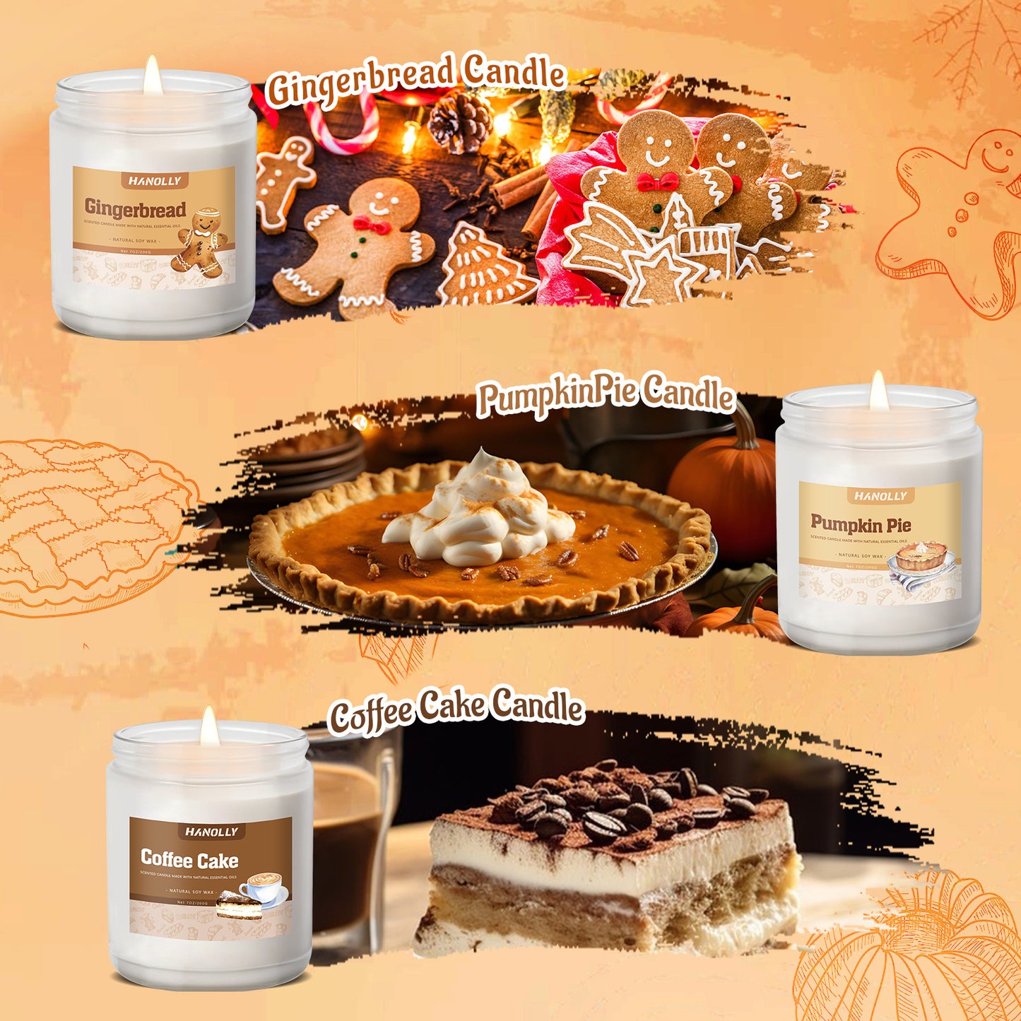 Totatuit Scented Candles Set Fall Aromatherapy Gift