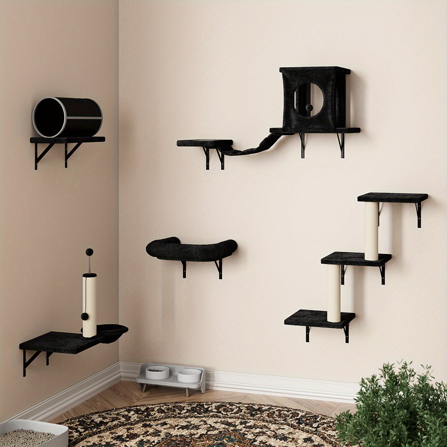 Luxury Cat Climber Set With House, Tunnel, And Shelves - Revitalize Mind Body