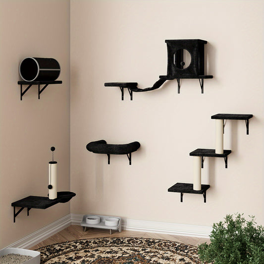 Luxury Cat Climber Set With House, Tunnel, And Shelves - Revitalize Mind Body