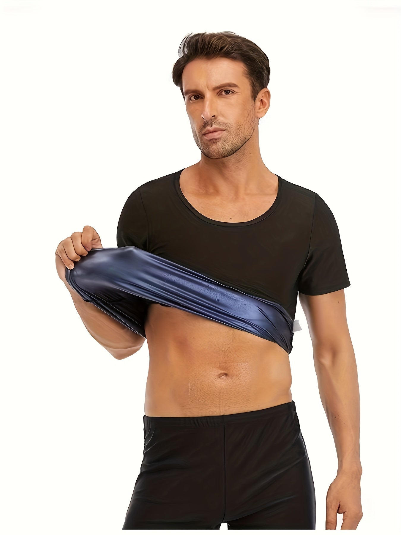 Men's Heat Trapping Sauna Shirt Sweat Enhancing Workout Top - Revitalize Mind Body