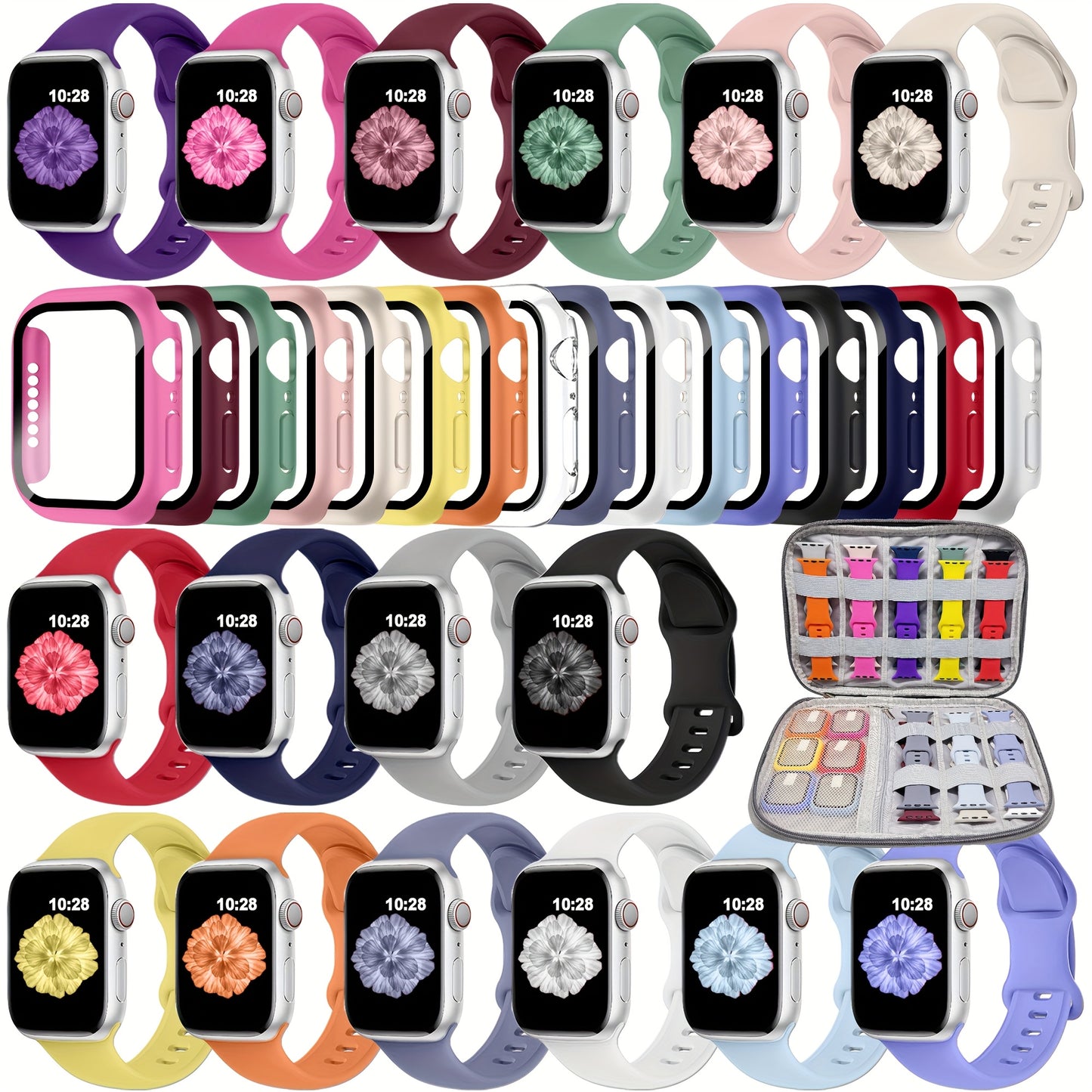 Quanfun 16 Apple Watch Sport Band With Screen Protector