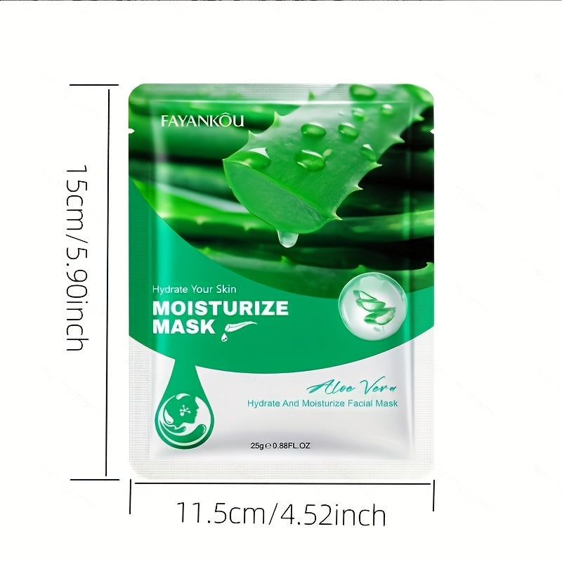 30pcs Of Aloe Vera Facial Mask, Spring And Summer Moisturizing Mask, Rich In Aloe Vera Essence And Glycerin, Moisturizing And Non Greasy, A Great Gift For Mom And Bestie - Revitalize Mind Body