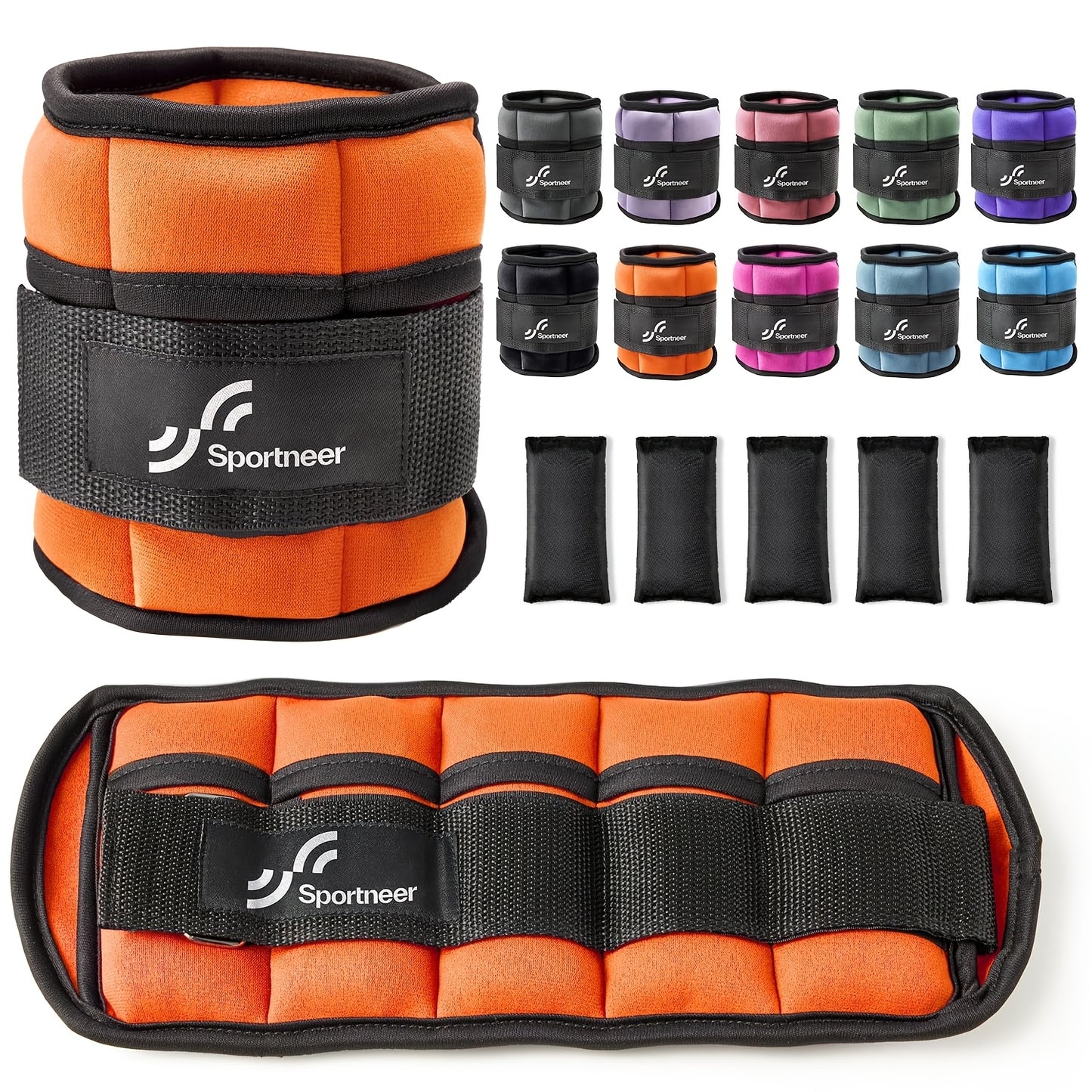 Sportneer Adjustable Ankle Weights For Gym And Workout