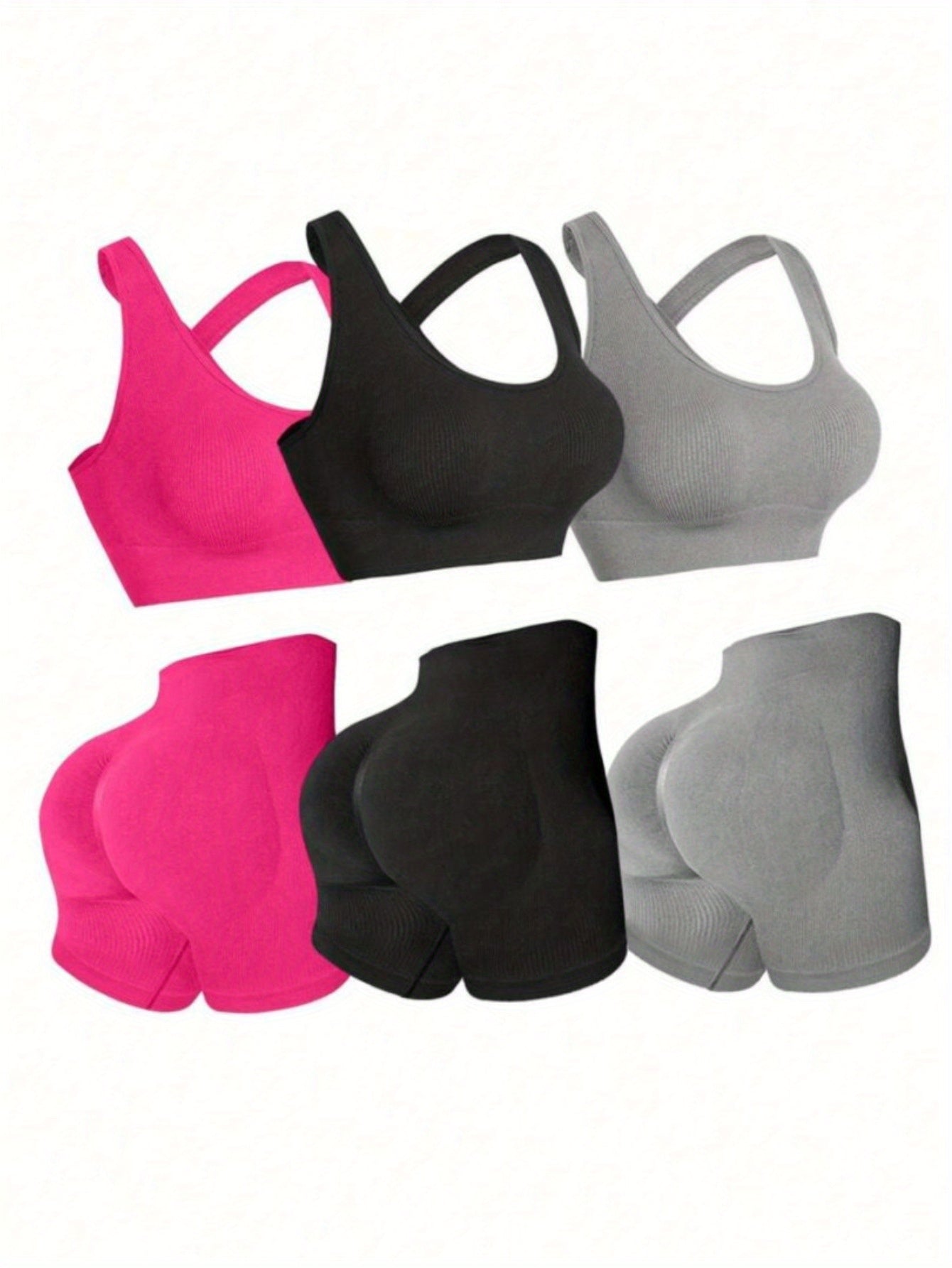Teeraphique Women's Fitness Suit Three Piece Set