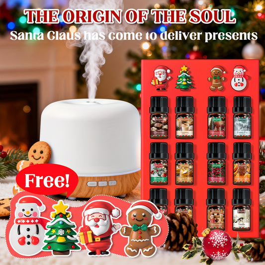 Christmas Essential Oil Set Peppermint Gingerbread Cinnamon Cedarwood