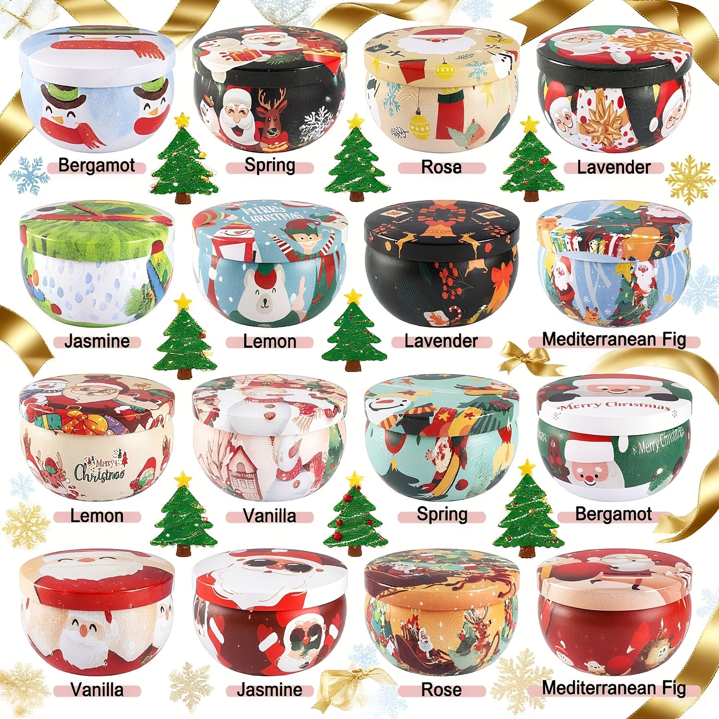 New Christmas Candles Smoke Free Drip Free Romantic Home Decor