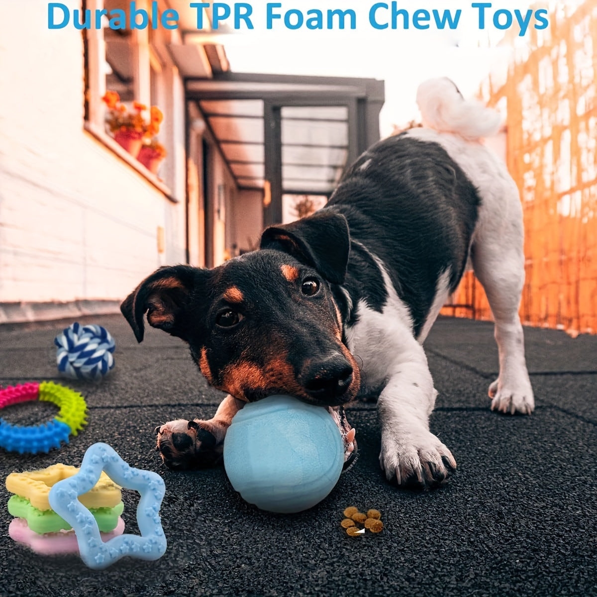 20 Packs Puppy Chew Toys - Dog Teething Toys For Puppies, Puppy Toys Teething Rings And Durable Ropes, Blue Rubber Toy Bundle For Small Dogs, Cute Interactive Dog Balls For Small Breed Christmas Gift - Revitalize Mind Body