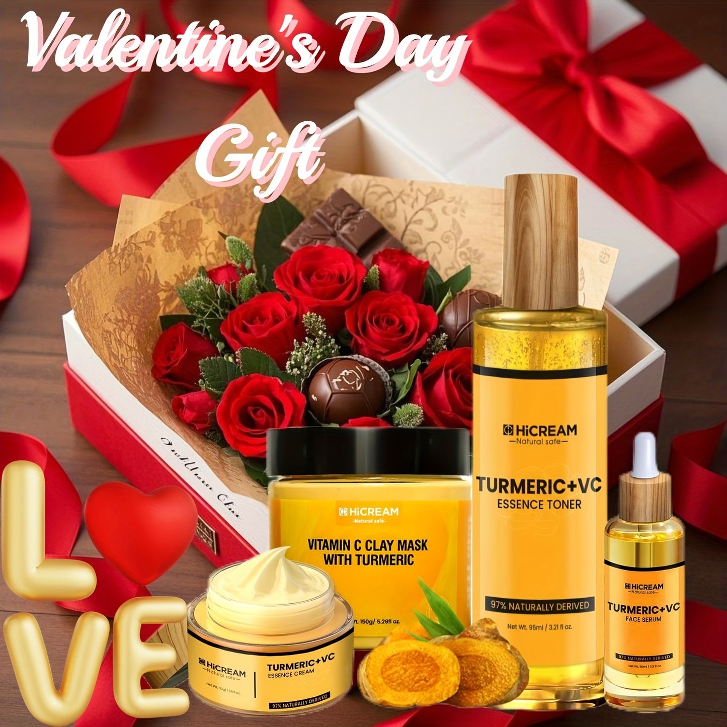 MASKISSE Vitamin C Turmeric 4Piece Skin Care Set Hydrating - Revitalize Mind Body