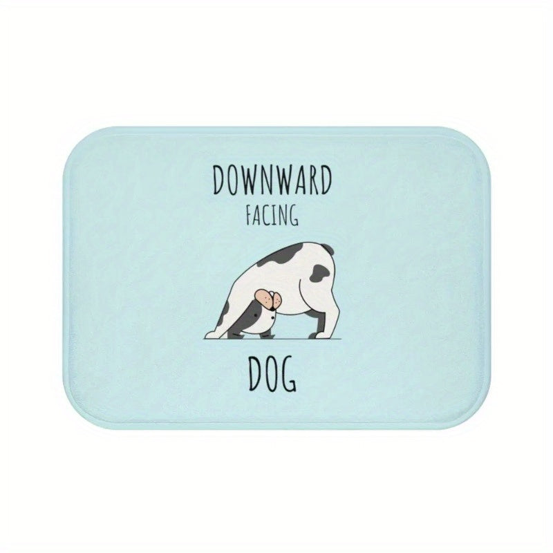 Downward Facing Dog Yoga Bath Mat for Home Practice