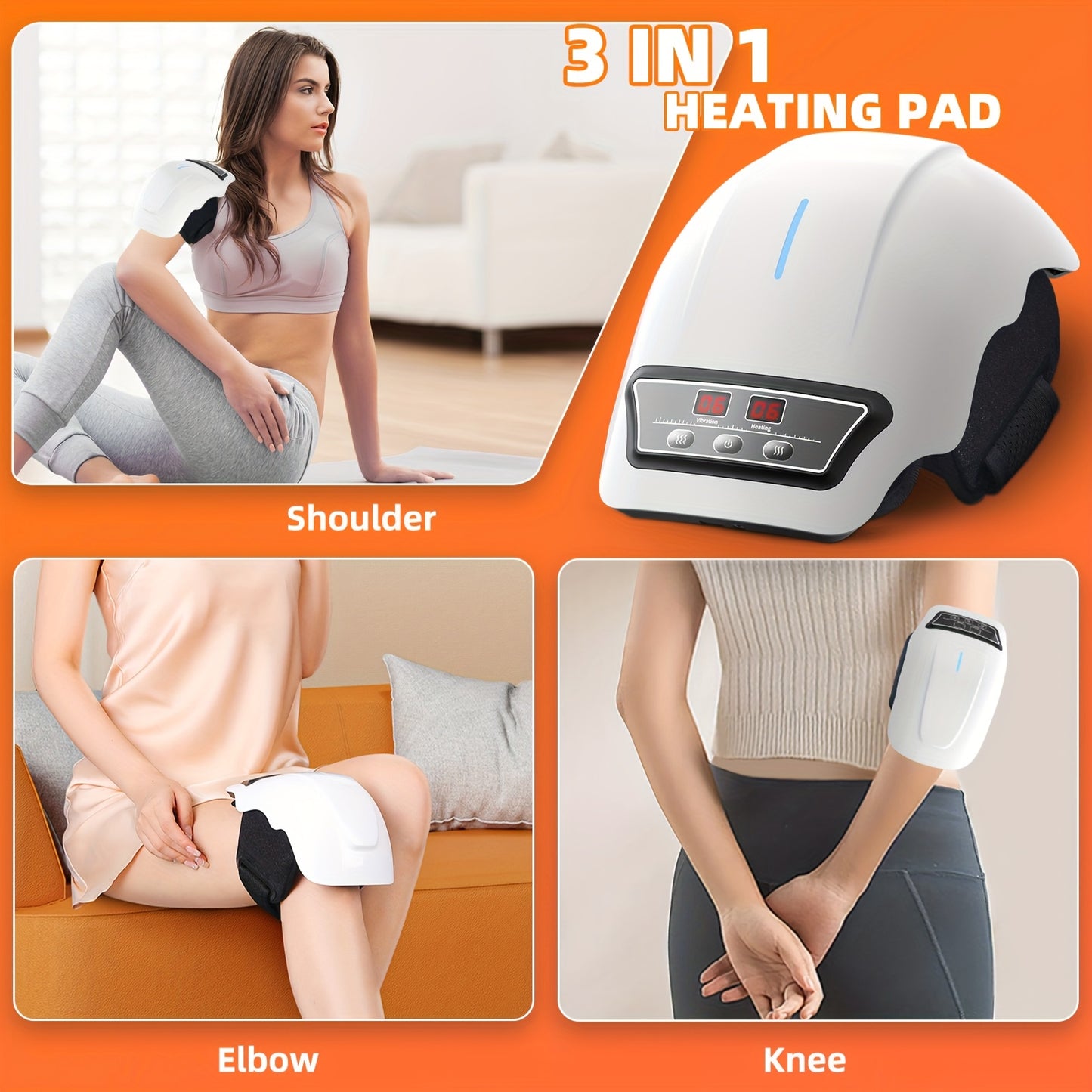 MASSTECK Knee Massager With Heat 9 Heating Modes 9 Speeds