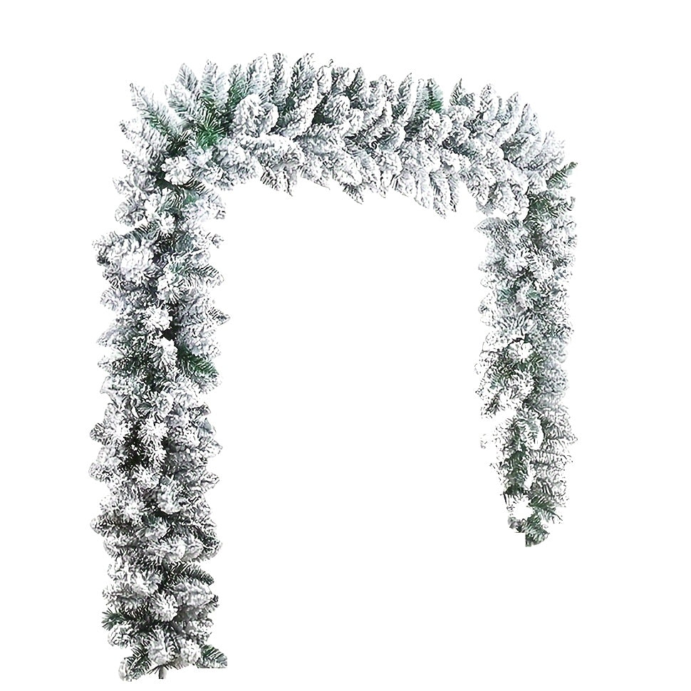 Snow Scene Christmas Wreath White Cedar Artificial Frost