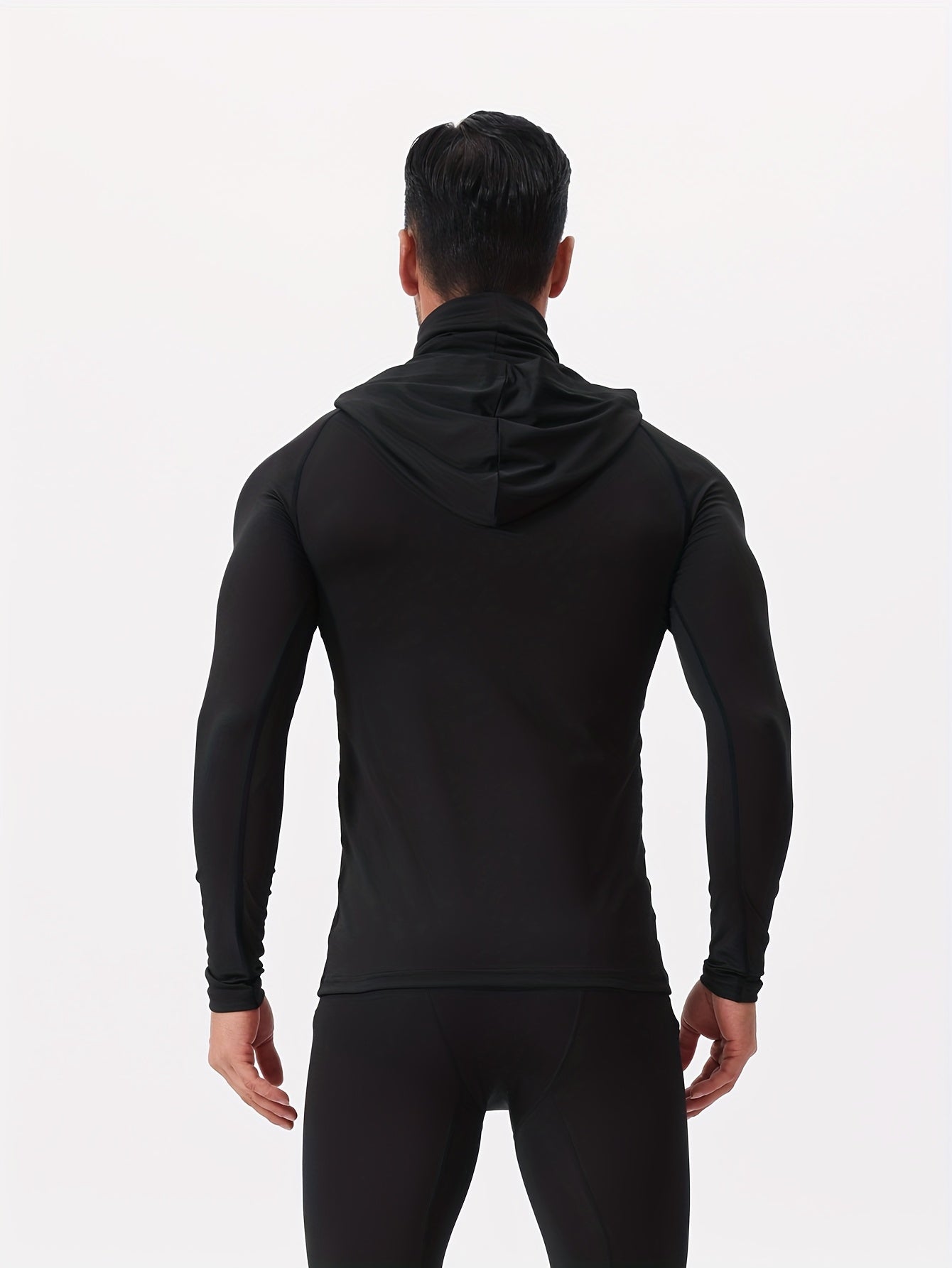Moisture-Wicking Hooded Long-Sleeve Sportswear With Face Mask Set Of 3 - Revitalize Mind Body