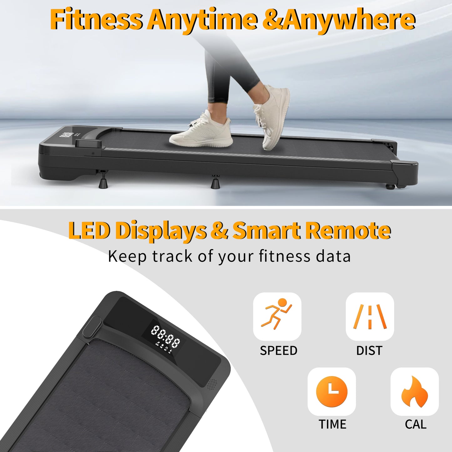Upreign 3 In 1 Portable Treadmill Walking Pad With Incline