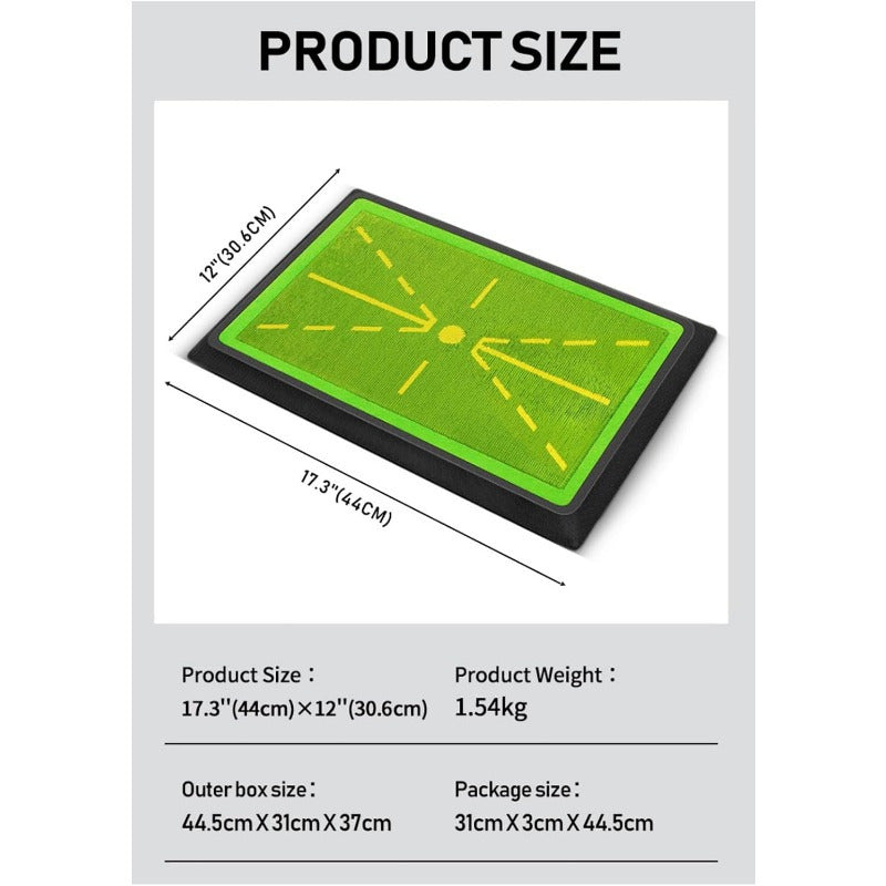 BIRDOCK Golf Swing Training Mat Pro Practice Pad Portable